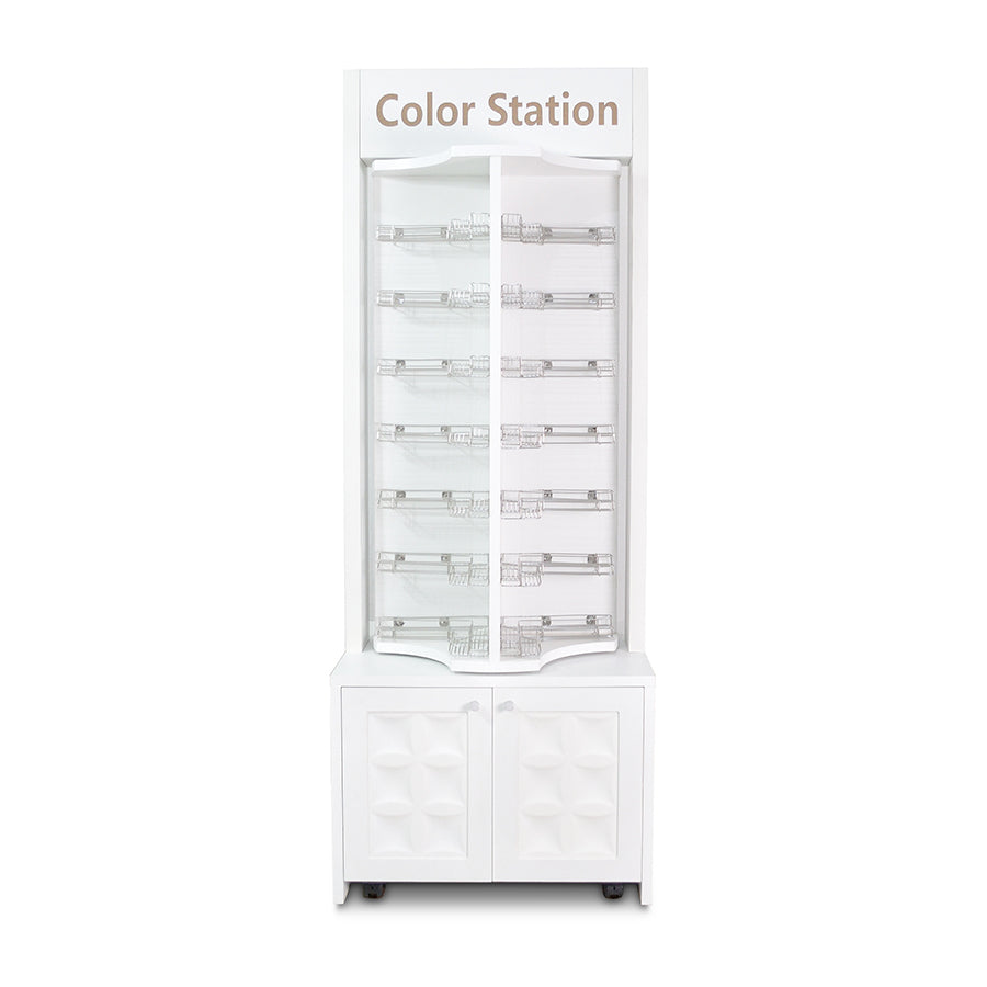 Regis Wooden Rotary Polish/Powder Stand Rack - White