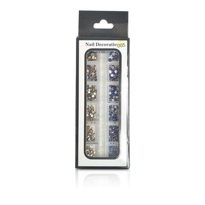 Nail Art Rhinestones Mixed Blue and Gold - #05