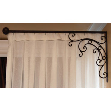Metal Rusted Scroll Rod Only