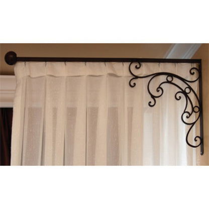 Metal Rusted Scroll Rod Only