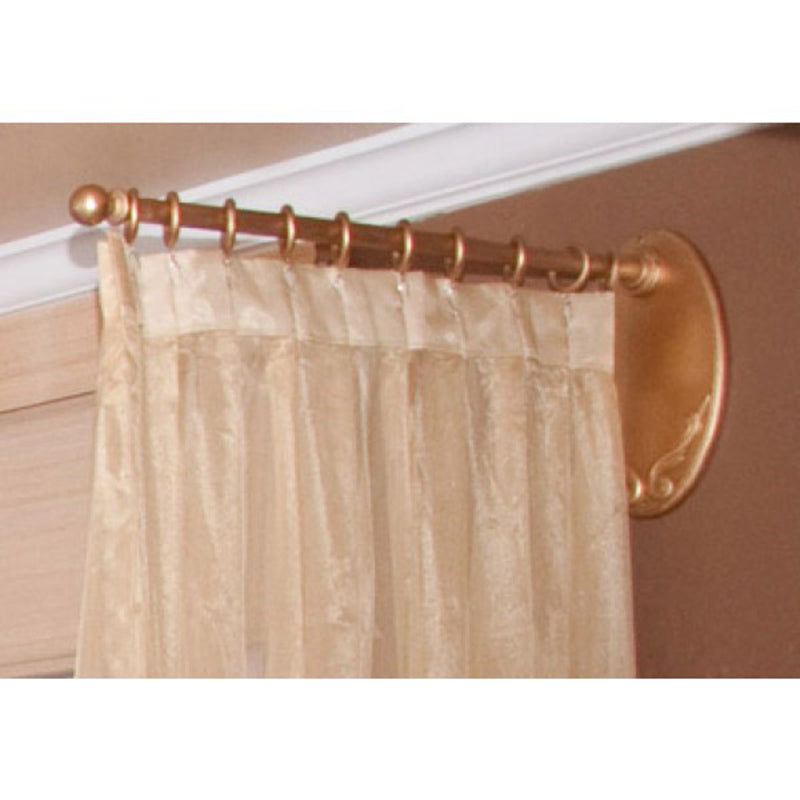 Golden Wooden Rod Completed w/ Rings & Base