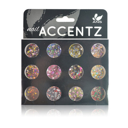 Seq Confetti Round Flake Mixed Color - #030 set of 12