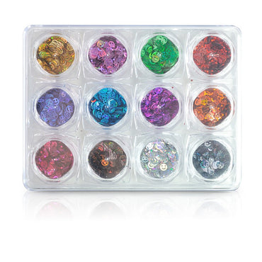 Nail Art Sequin Smiley Flakes - # 113 - Set of 12