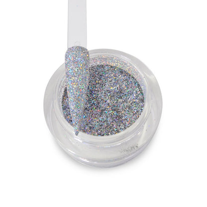 BangBang Glitter Lacey Silver - Medium 1 oz