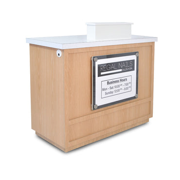 Contemporary Reception Counter with Top - Oak '24