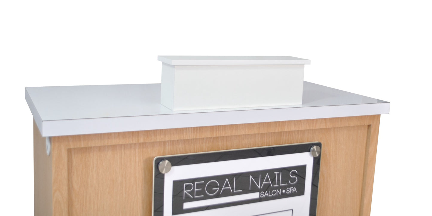 Contemporary Reception Counter with Top - Oak '24