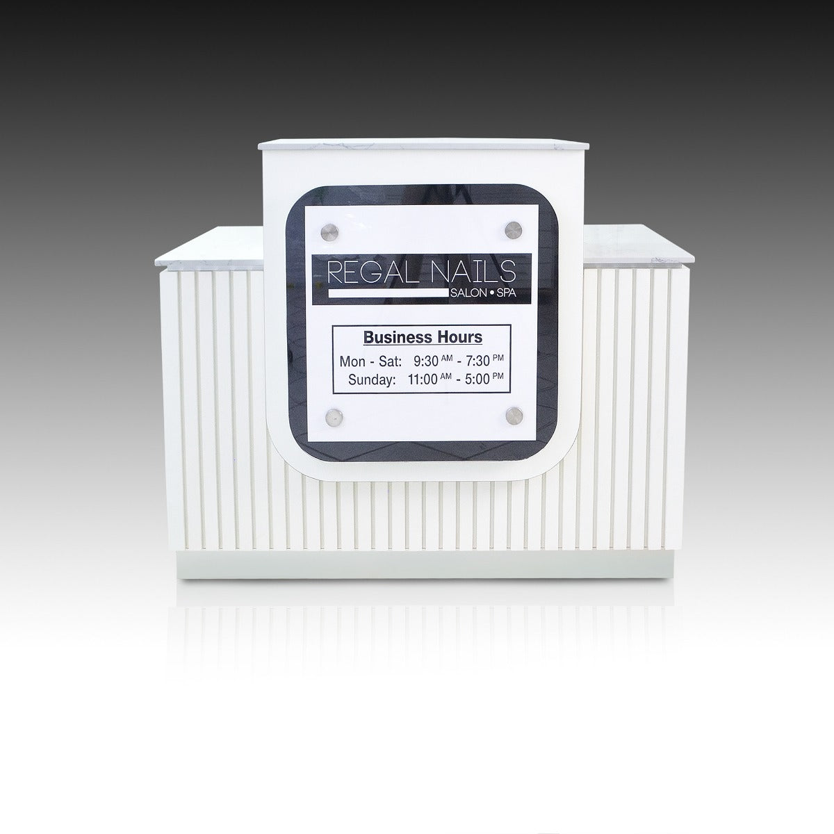 Luxus Reception Counter - Brushed Silver