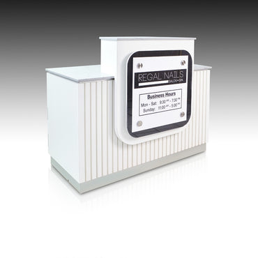 Luxus Reception Counter - Brushed Silver-2