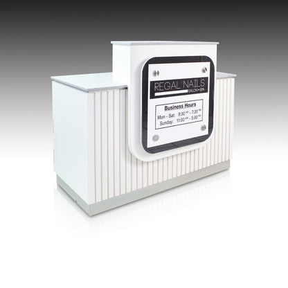 Luxus Reception Counter - Brushed Silver-2