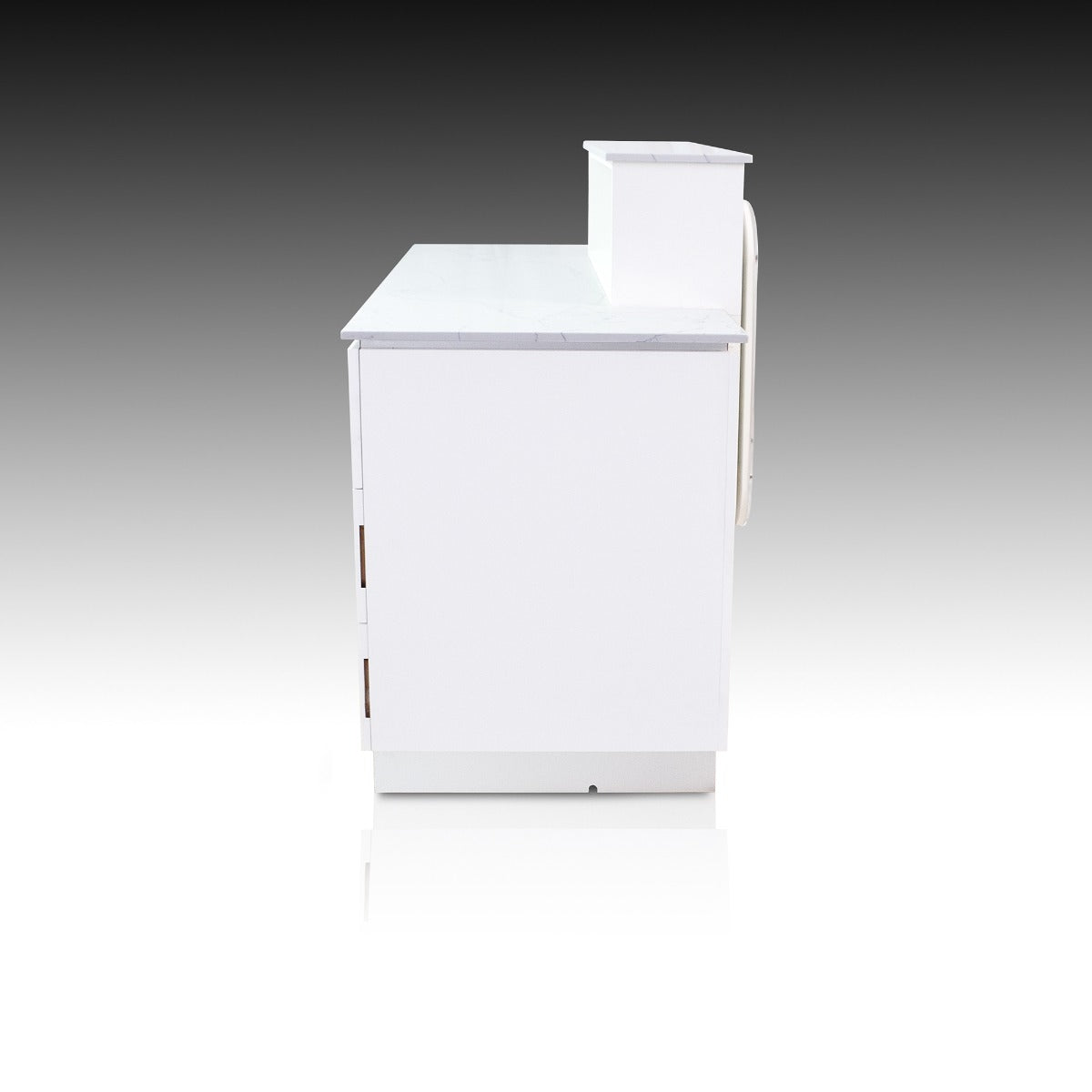 Luxus Reception Counter - Brushed Silver-3