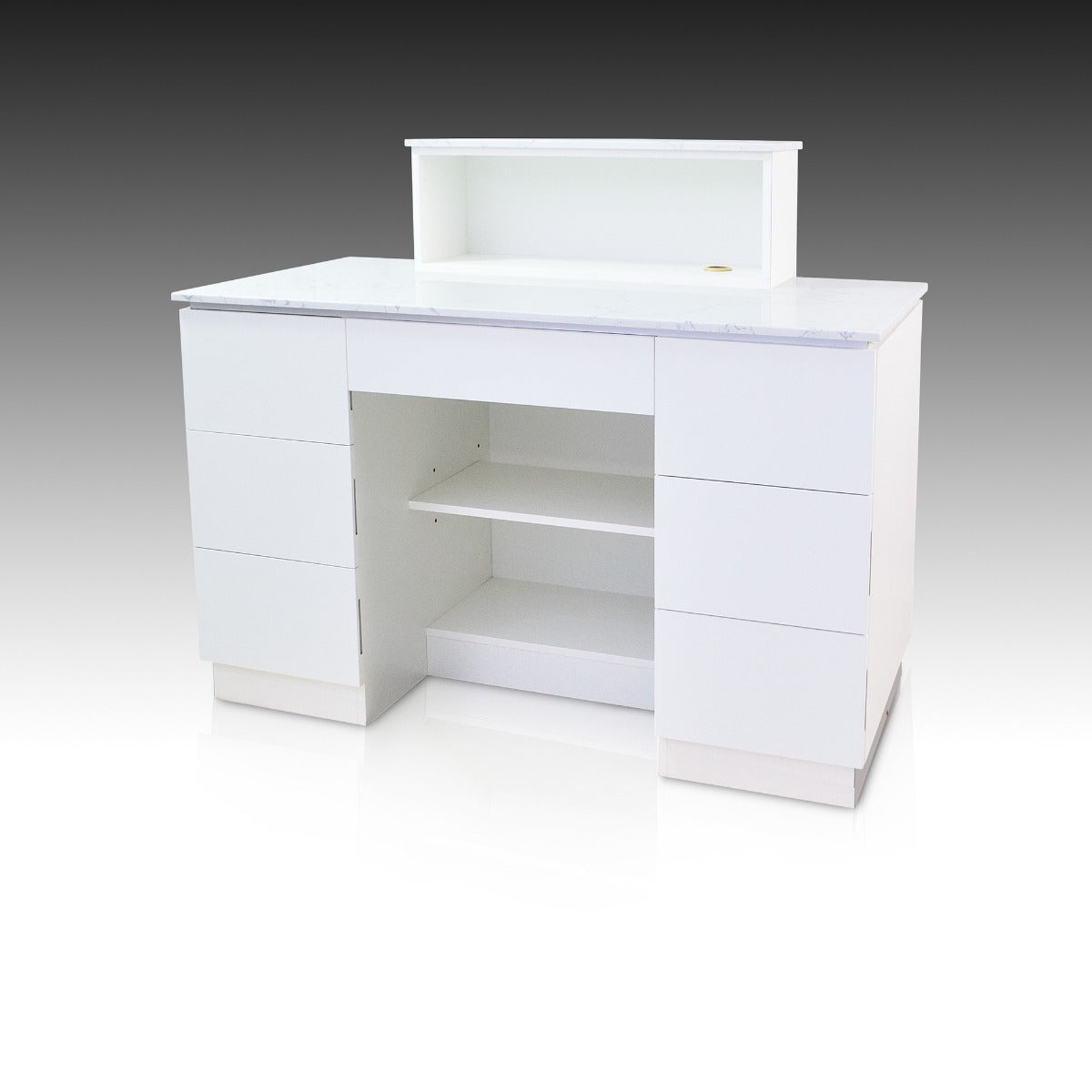 Luxus Reception Counter - Brushed Silver-4