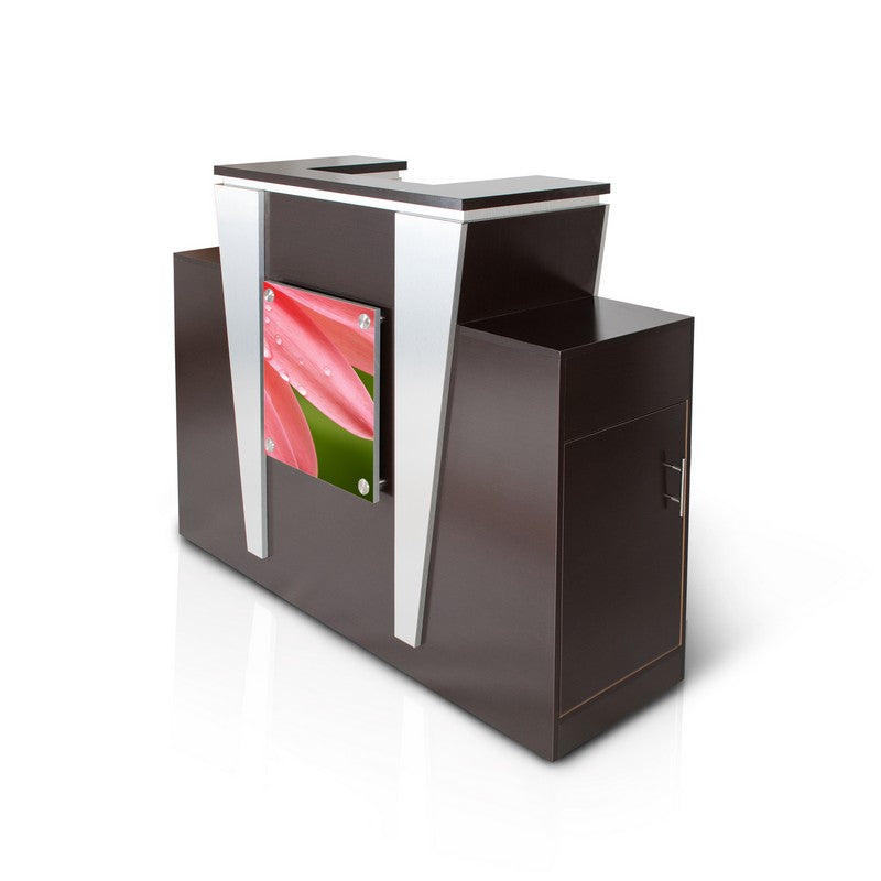 Voltron Reception Counter - Cafelle/Brush Aluminium