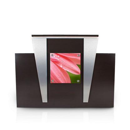Voltron Reception Counter - Cafelle/Brush Aluminium