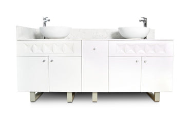 Regis Double Sink with Marble Top - 72"
