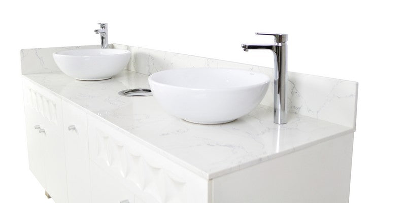 Regis Double Sink with Marble Top - 72"