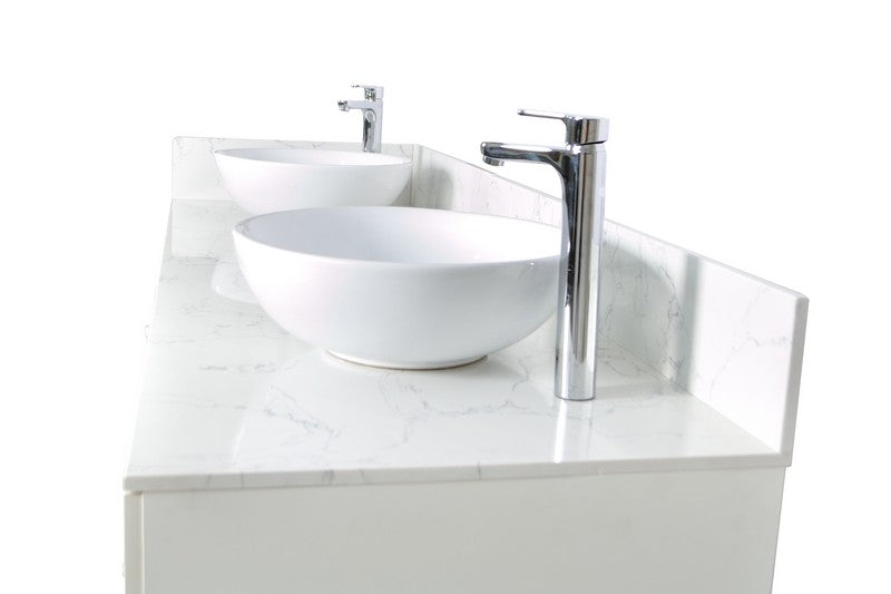 Regis Double Sink with Marble Top - 72"