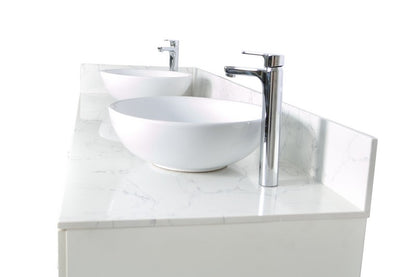 Regis Double Sink with Marble Top - 72"