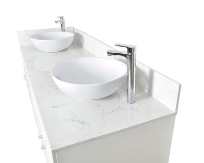 Regis Double Sink with Marble Top - 72"
