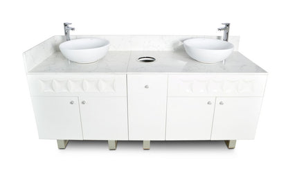 Regis Double Sink with Marble Top - 72"