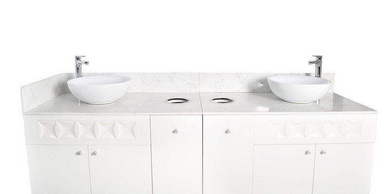 Regis Double Sink with Marble Top - 84"