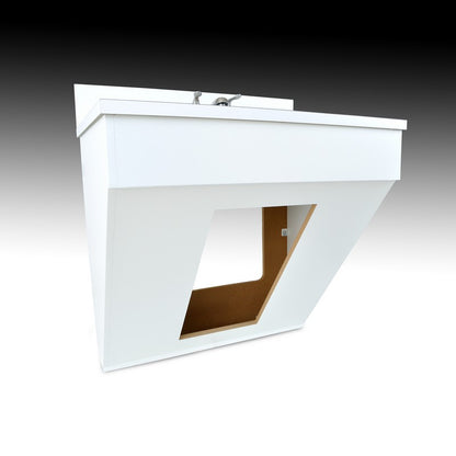 Single Wall Mount Sink w/ Porcelain Vessel - White
