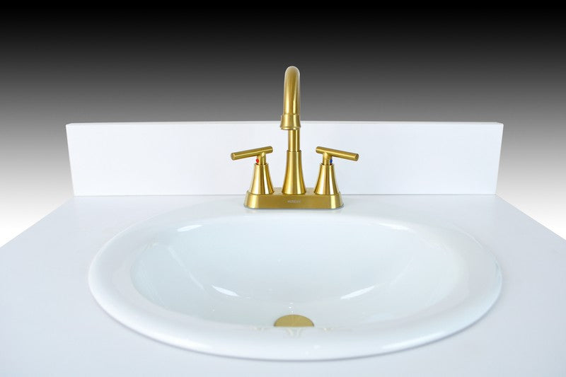 Single Wall Mount Sink w/ Porcelain Vessel - White