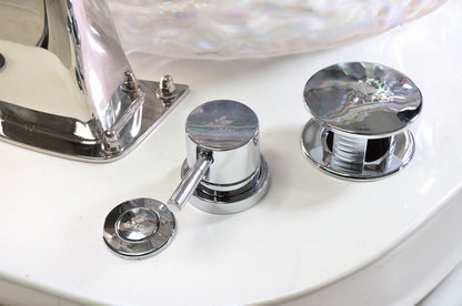 Cygnini Pink & Annulus Glass Sink w/ installation