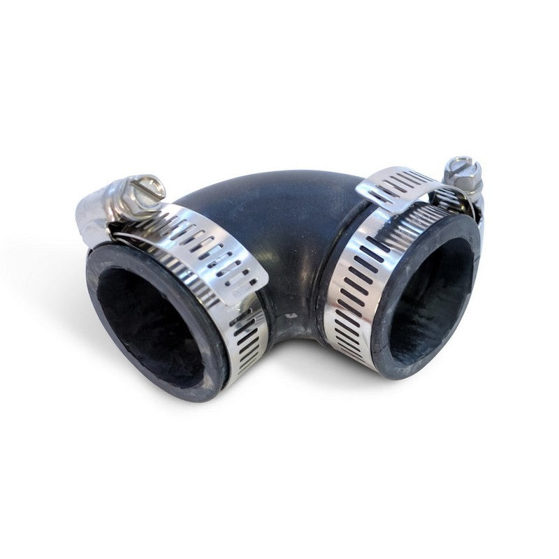 Spa 1-1/4" Rubber Elbow w/ Hose Clamps