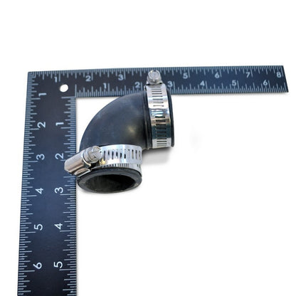 Spa 1-1/4" Rubber Elbow w/ Hose Clamps