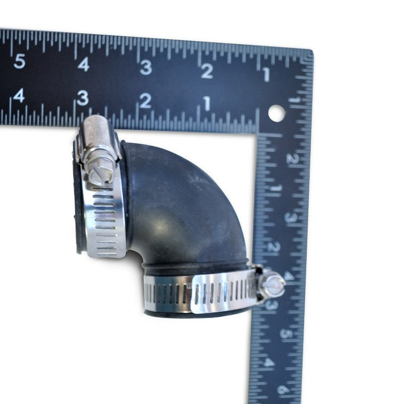 Spa 1-1/4" Rubber Elbow w/ Hose Clamps