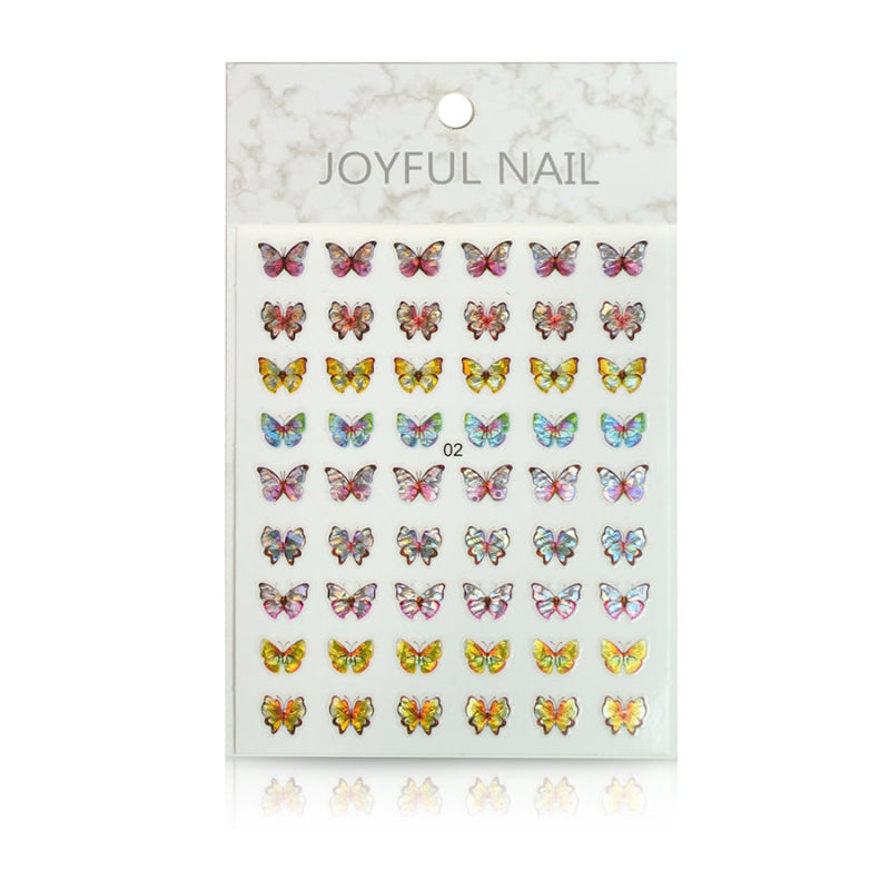 Nail Art Holographic Laser butterfly nail sticker - #01