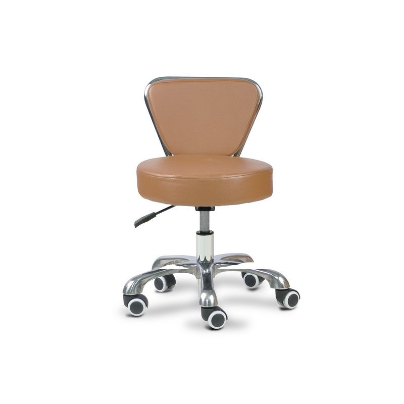 Mani-Pedi Stool Cappuccino w/ High Cylinder