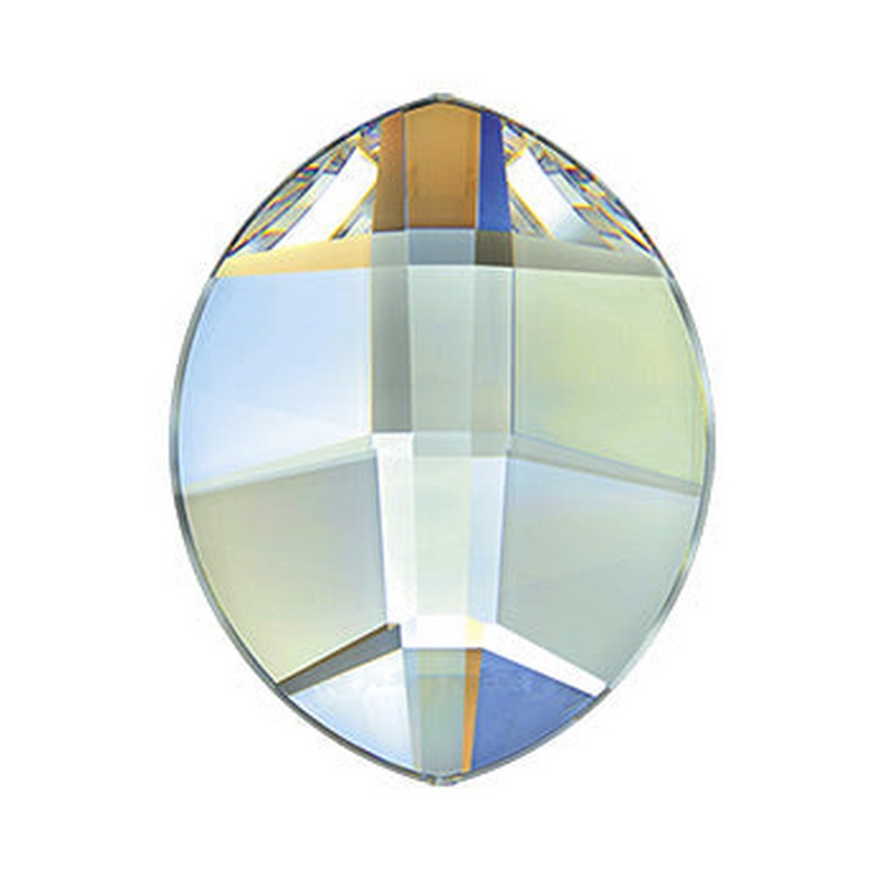 Swarovski - 2204 Pure Leaf Flat Back - Crystal AB 4.8mm (12c