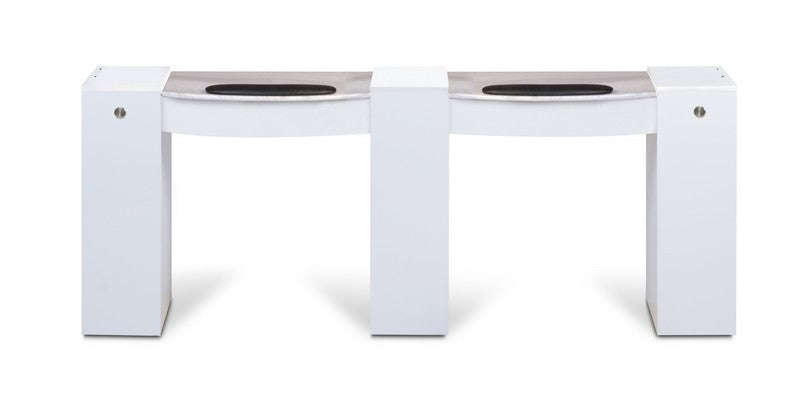 Classic Double Nail Table - White
