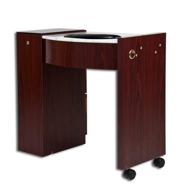 Classic Space Saver Nail Table - Mahogany