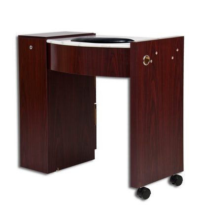 Classic Space Saver Nail Table - Mahogany