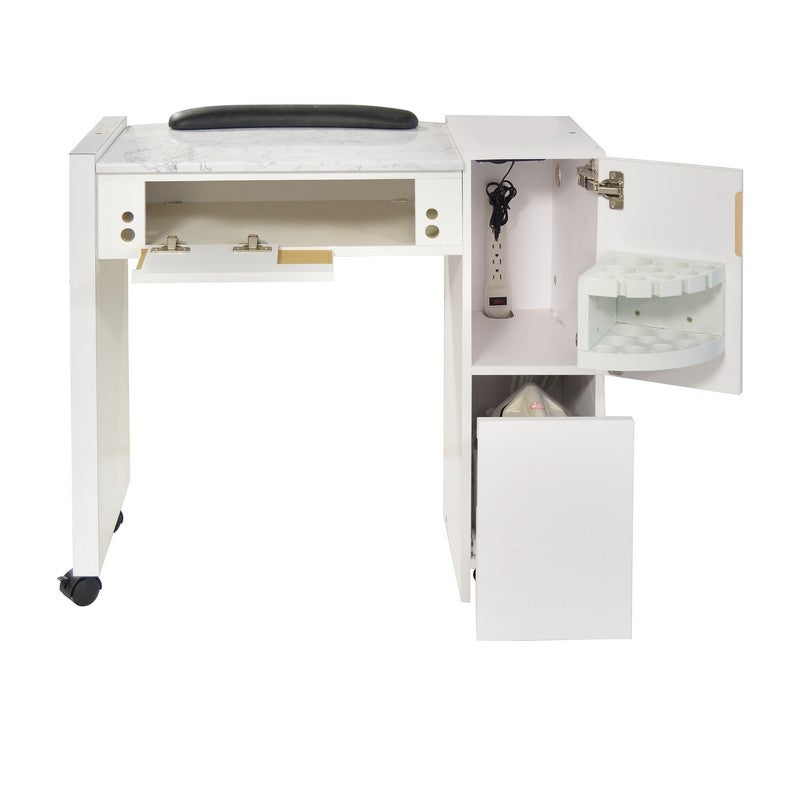 Classic Space Saver Nail Table - White