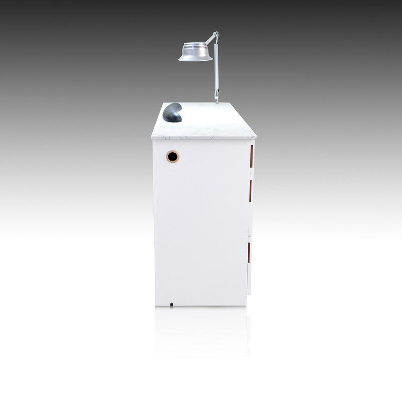 Luxus LED Table - Brushed Silver
