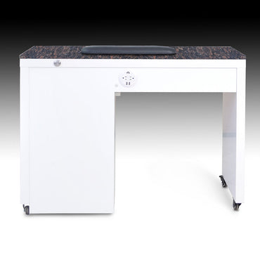 Midori Nail Table 2-in1 with PediCart - White