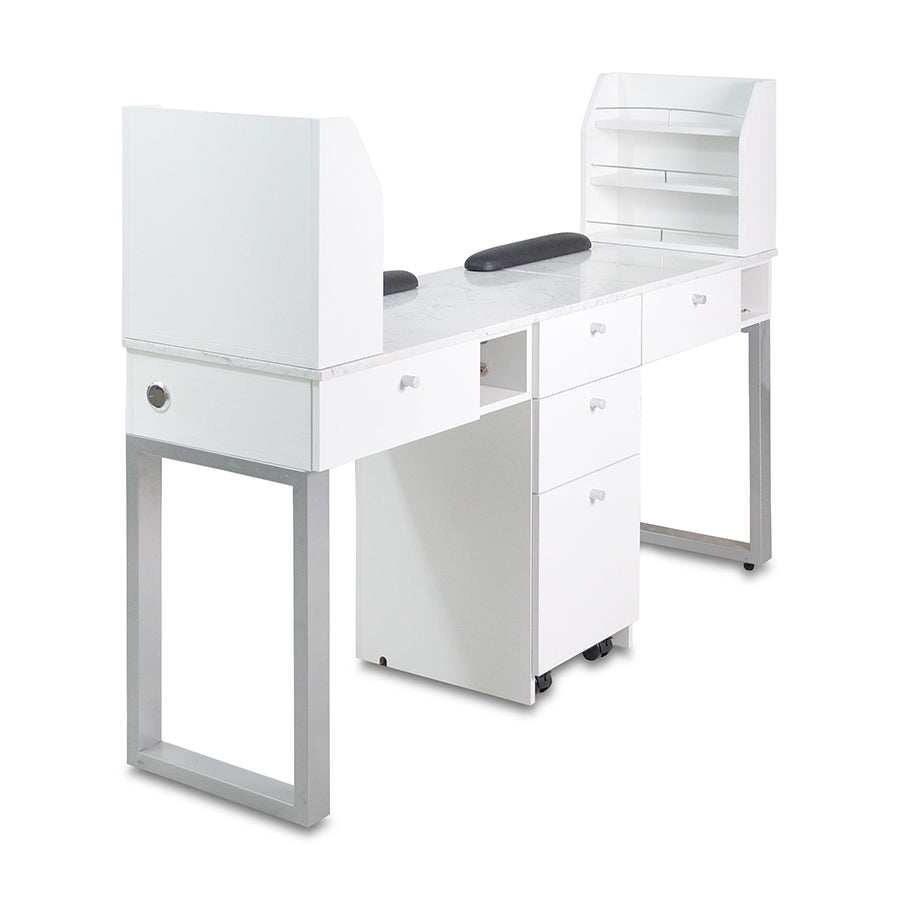 Regis Nail Table Marble Top Double-3