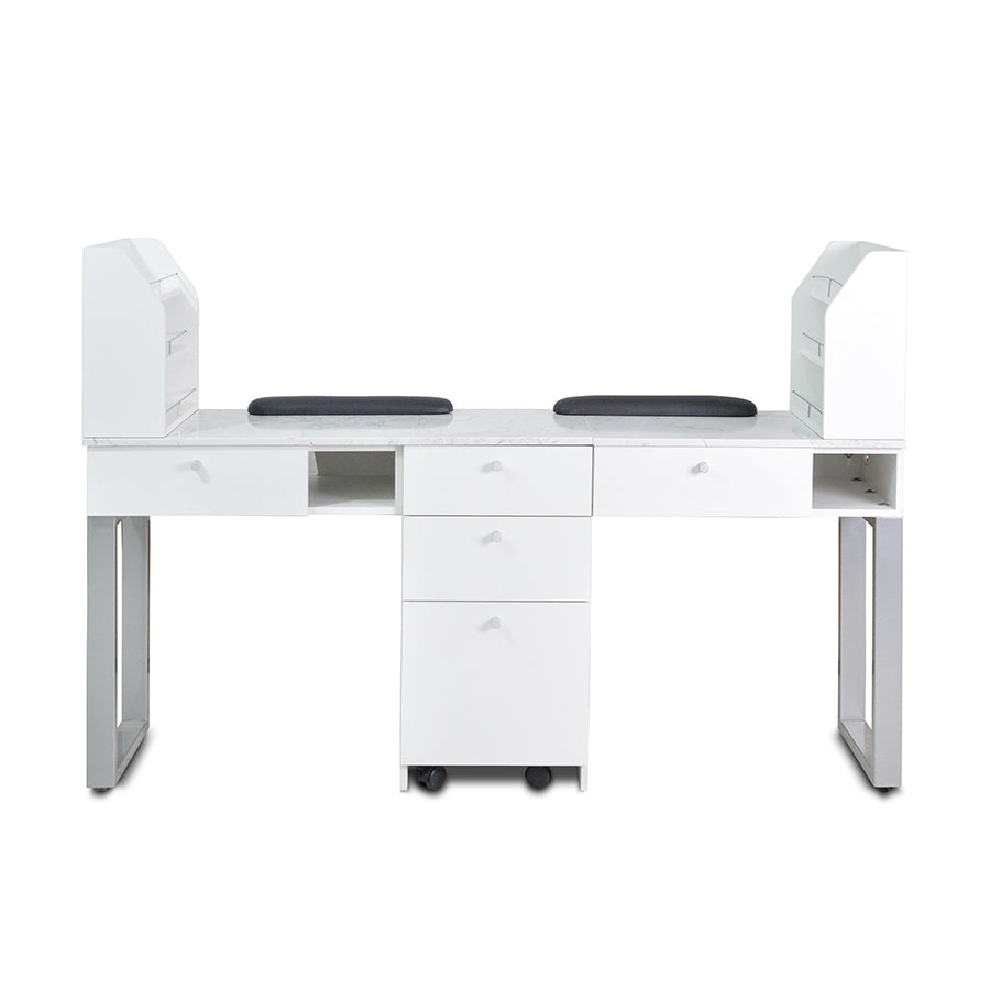 Regis Nail Table Marble Top Double-5