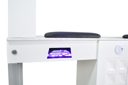 Regis Nail Table Marble Top Double-9