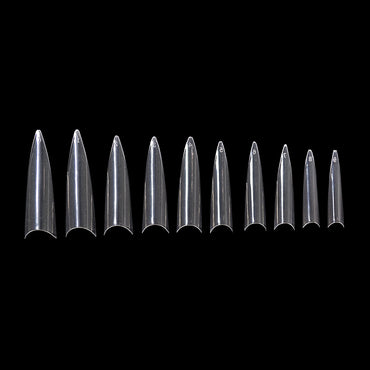 ANS French Stiletto - Clear - #00 - 09 - 500pcs