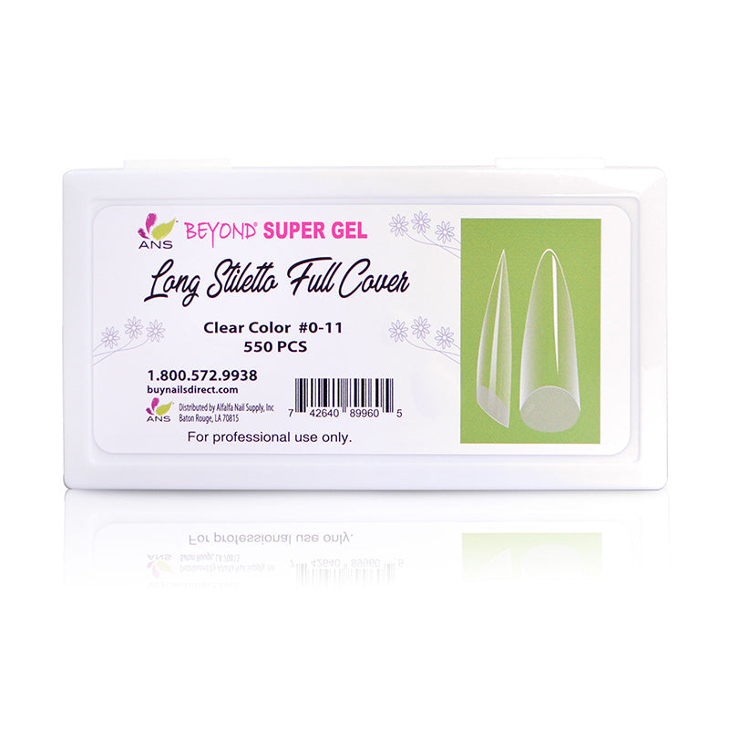 Beyond Super Gel Long Stiletto French Cover - #00-11- 550pcs