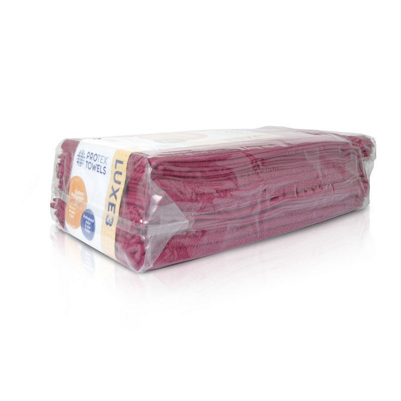 ProProTex Luxe3 Thick Towel Burgundy 16" x 29" - 12 ct