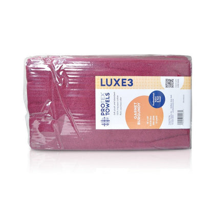 ProProTex Luxe3 Thick Towel Burgundy 16" x 29" - 12 ct