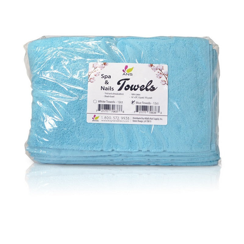 ANS Towel Thick Blue w/ Nail & Spa logo