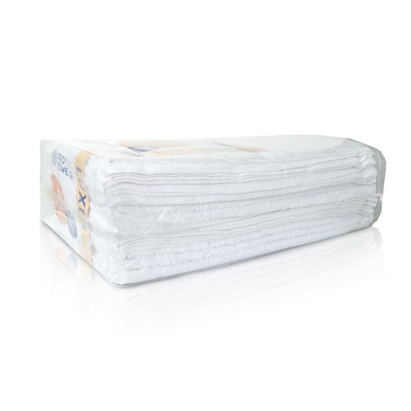 ProProTex Luxe3 Thick Towel White 16" x 29" - 12 ct